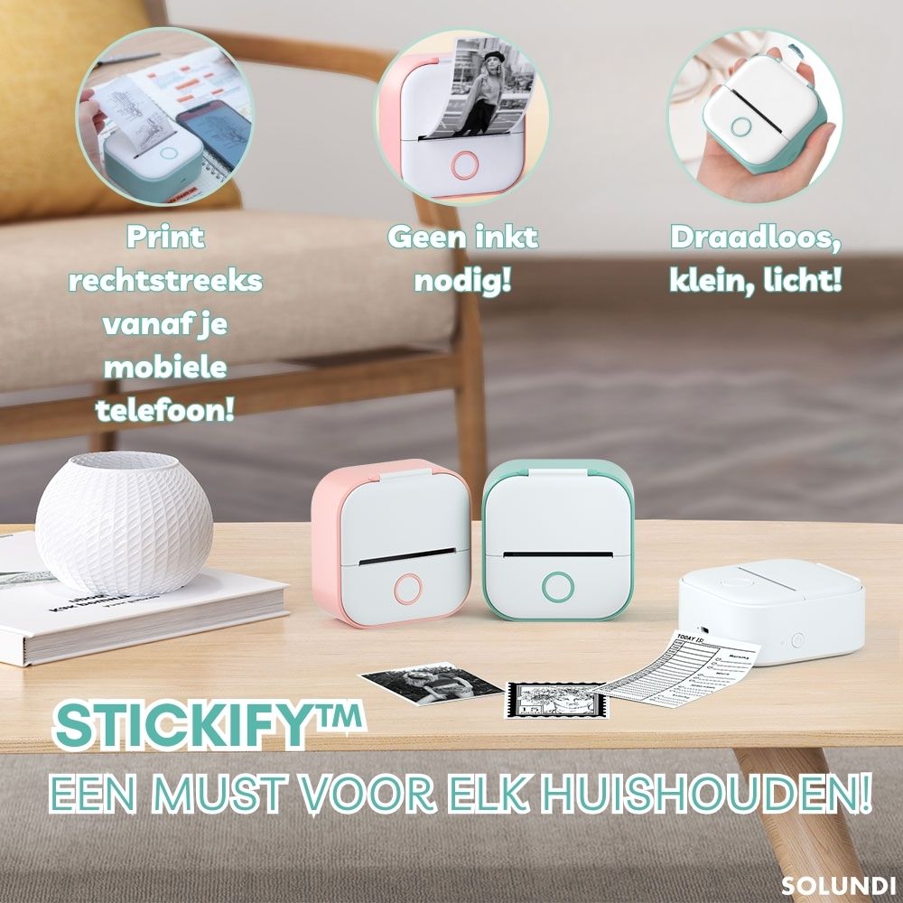 LAATSTE DAG 60% KORTING | Stickify™ - Print direct vanaf je mobiele telefoon!