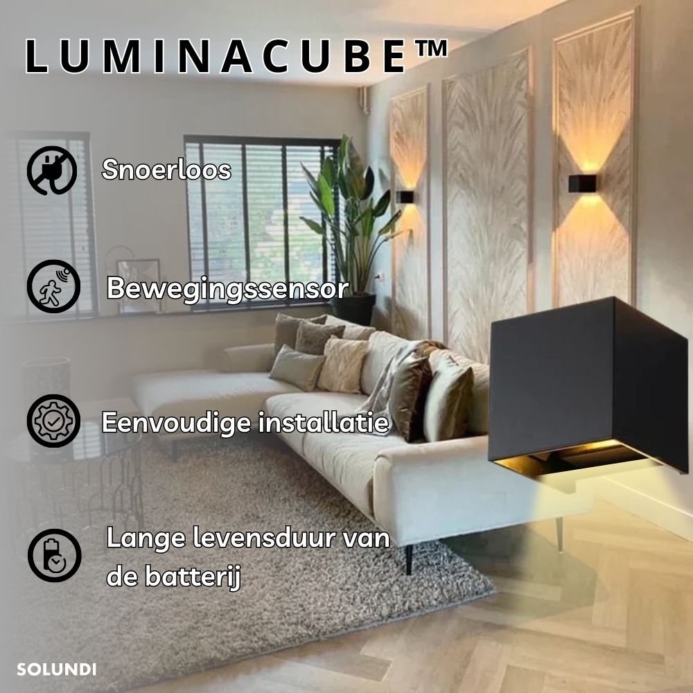 LuminaCube™ - De draadloze en luxe wandlamp!