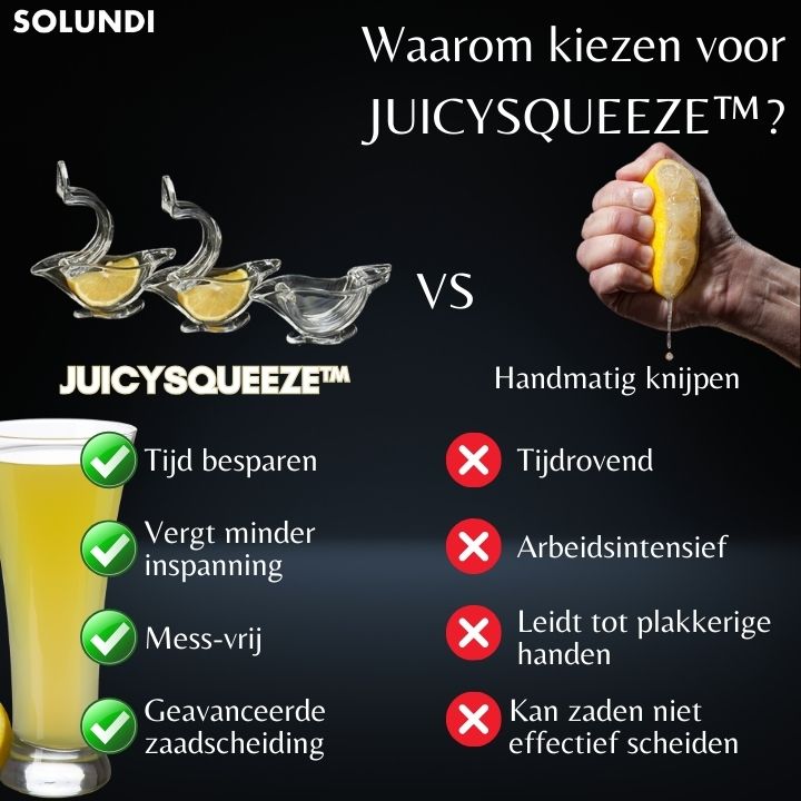 JuicySqueeze™ | Twee keer zoveel sap en schone handen!
