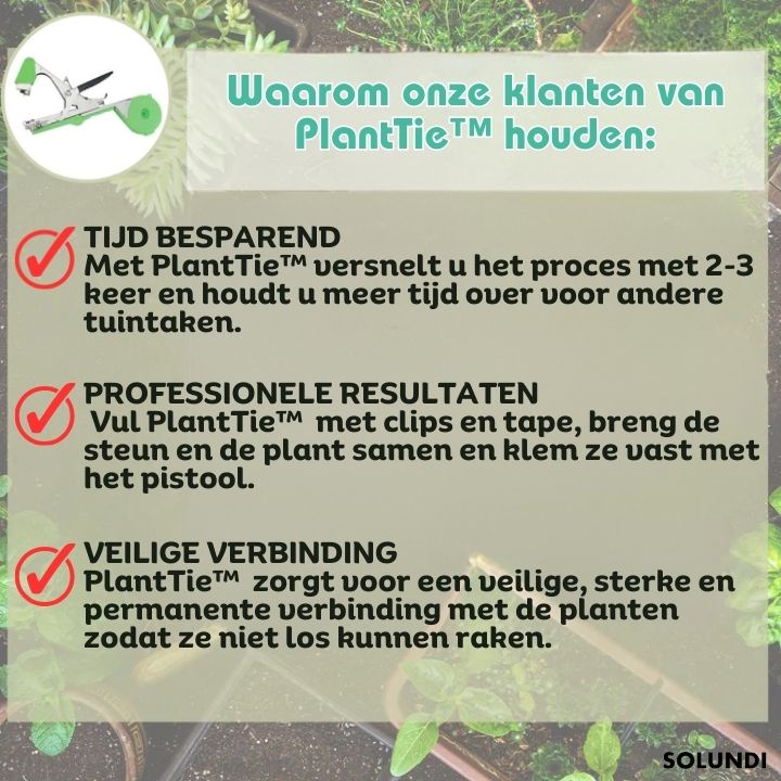 PlantTie™ | Bind planten minstens 3 keer sneller!