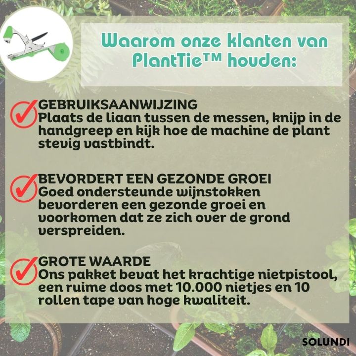 PlantTie™ | Bind planten minstens 3 keer sneller!