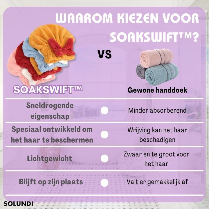 SoakSwift™  | Droog je haar snel in slechts een paar minuten!