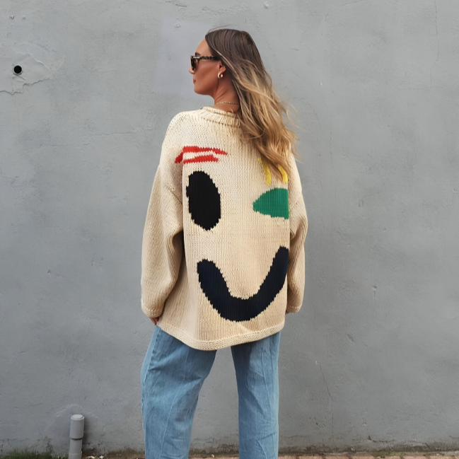 CozyJoy™ | Vrolijke smiley oversized trui