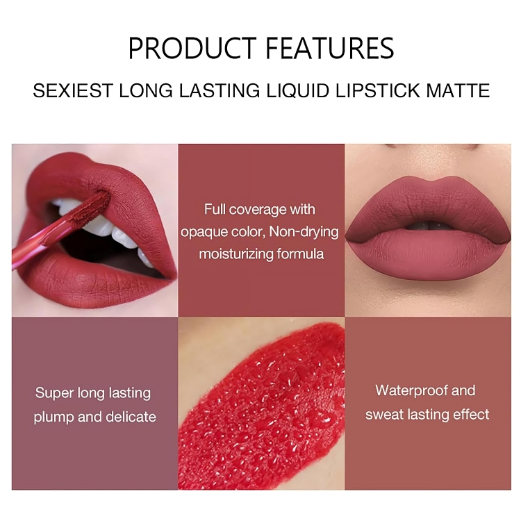 VelvetKiss™ | Matte vloeibare lippenstift kit