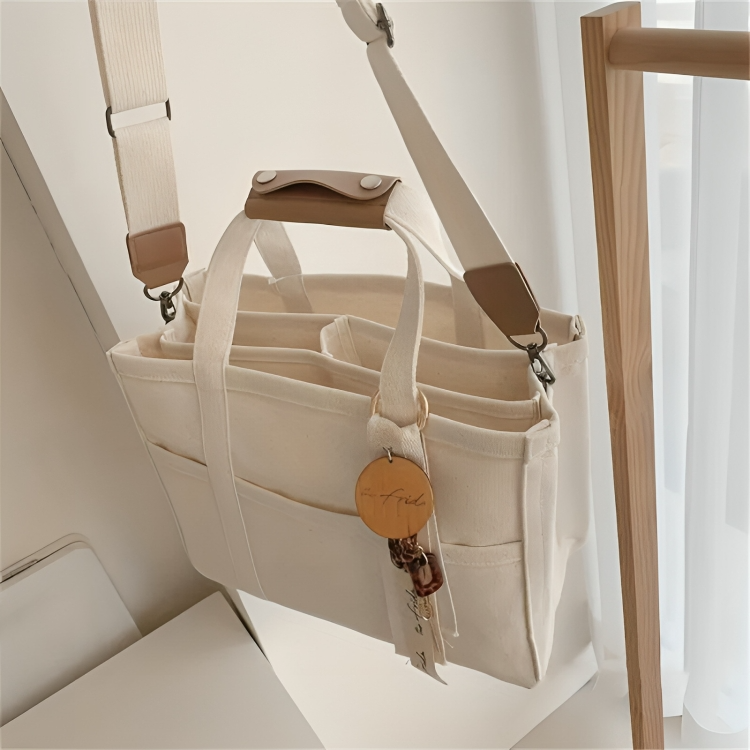 UrbanTote™ | Canvas draagtas met meerdere zakken