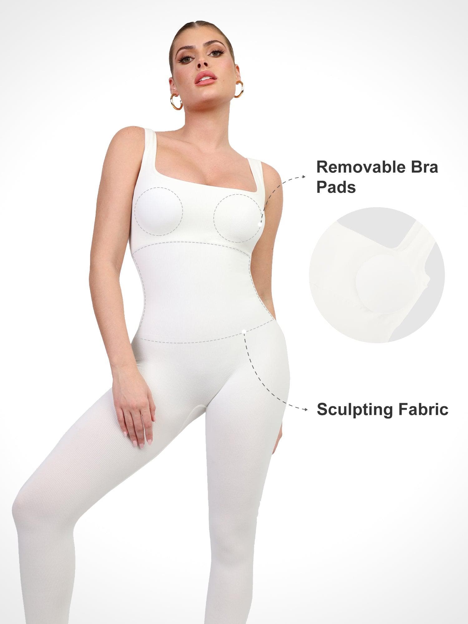 TIJDELIJK 50% KORTING | SculptFit™ | Naadloze shapewear sport jumpsuit