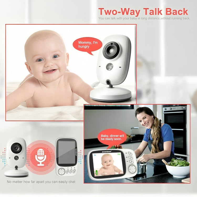 TIJDELIJK 50% KORTING | CradleView™ | Draadloze babyfoon met LCD-scherm en 2-weg audio-oproep