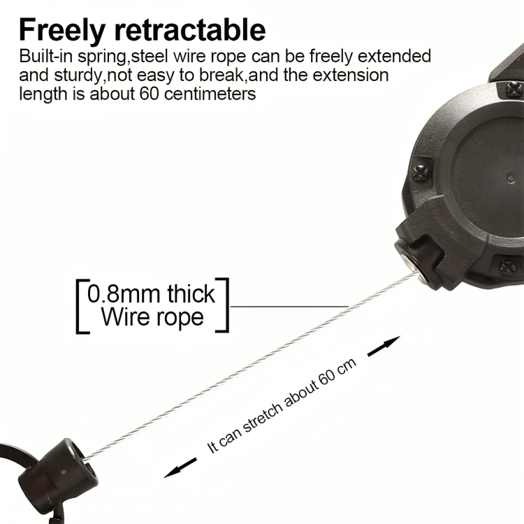 RetraClip™ | Tactische draadkabel sleutelhanger