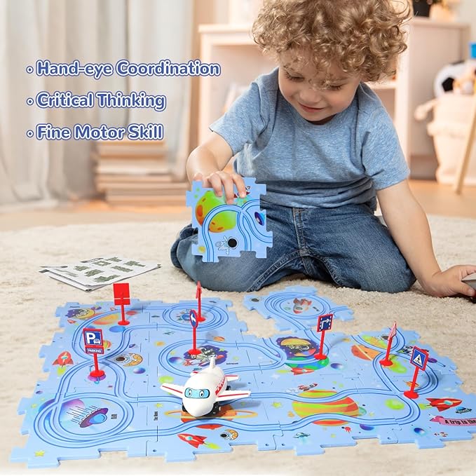 TIJDELIJK 50% KORTING | TrackTastic™ | Puzzelautobaan voor kinderen