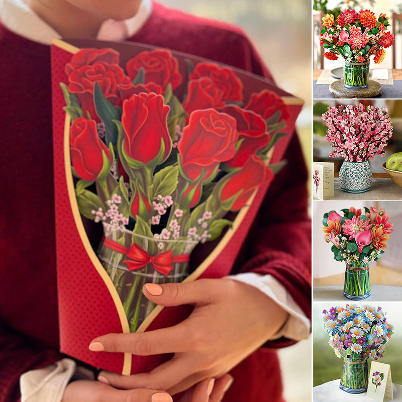 Paper Petals Bouquet™ - Levensechte bloemen pop-up kaart