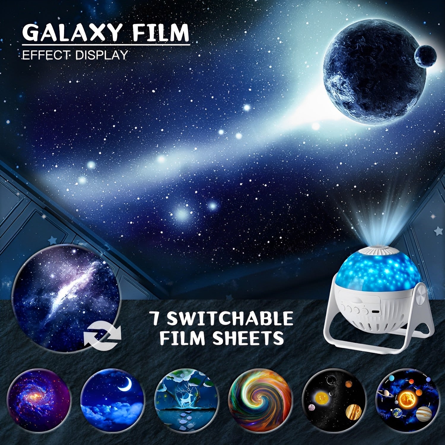 StarryNight™ - 7 in 1 Realistische Planetarium Projector